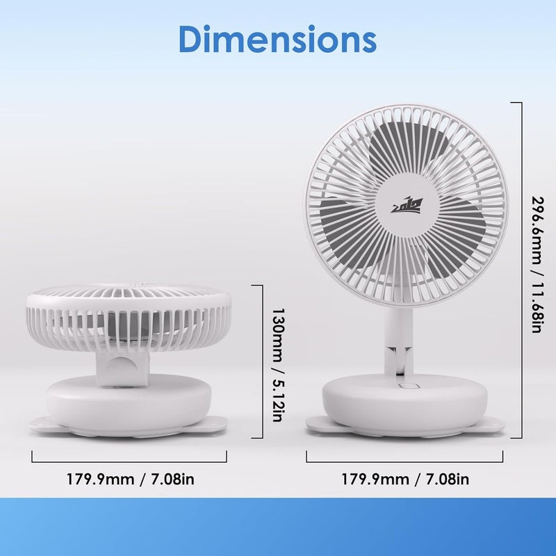 ZOIZ مروحة حائطية 12 فولت RV بحجم 7 بوصات، مروحة هواء هادئة متأرجحة مع ضوء LED، مثبتة على الحائط لسيارة الكامبر، مقطورة السفر، سيارة، قارب، غرفة نوم وغرفة معيشة، تبريد محمول لحياة الفان والتخييم. - Image 3
